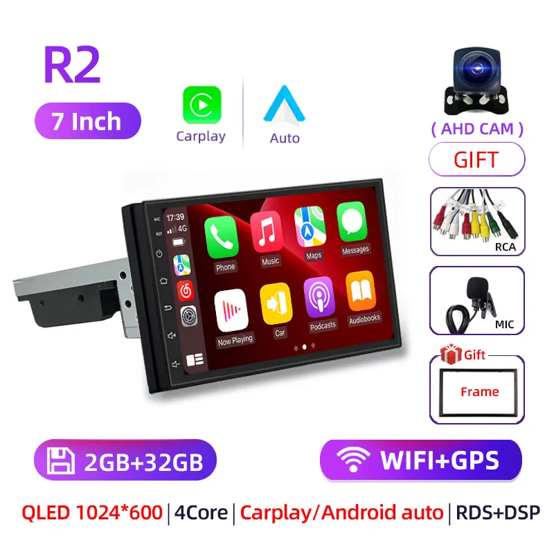 7'' 10'' 8Core Android 11 1Din Car Multimedia CarPlay 5G Universal
