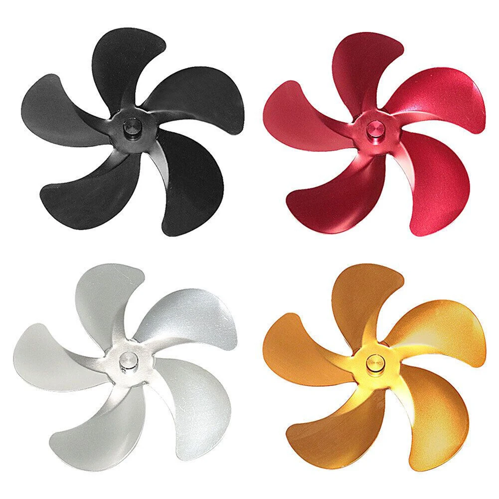 

5 Blade Heat Powered Stove Fan blades Log Wood Burner Quiet Fireplace Fan blade Aluminum fan blade Efficient Heat Distribution