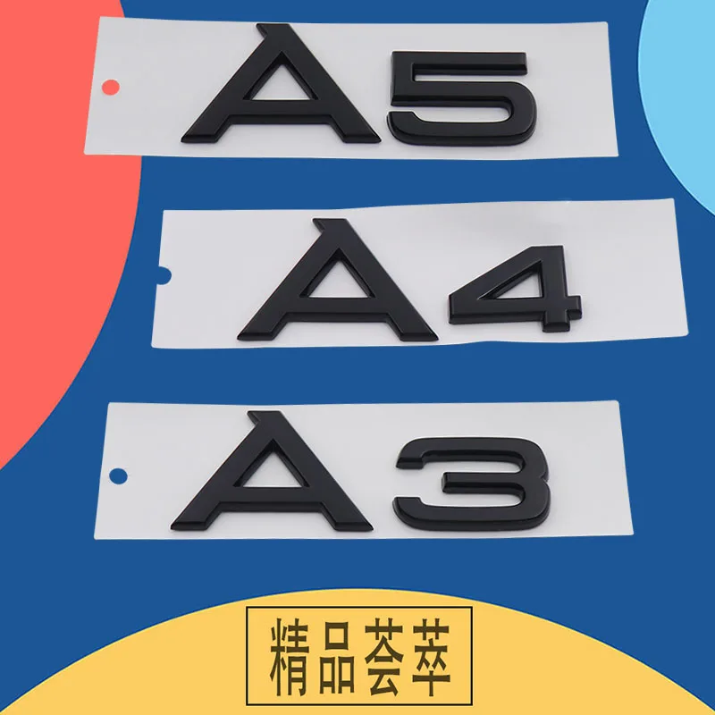 자동차 엔진 후드 펜더 트렁크 테일 데칼 엠블럼 배지 스티커, 자동차 스타일링 액세서리, 3D A1 A2 A3 A4 A5 A6 A7 A8 글자