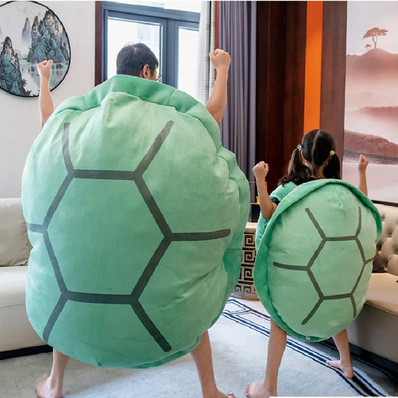 60/100/120CM Huge Size Turtle Shell Pillow Plush Toys Big Tortoise Clothes Cover Skin for Sleeping Cushion Cosplay Game Gift xnrkey 3 4 button remote car key shell rubber button skin repair for hyundai hb20 santa fe ix35 ix45 mistra key case cover