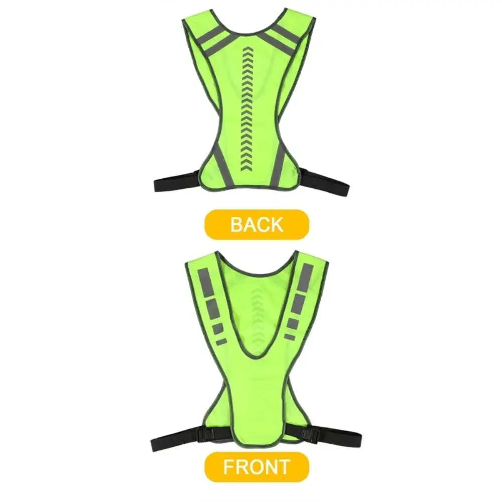 보관 가방 포함 반사 조끼 경량 방수 반사 안전 재킷 조절 가능 높은 가시성