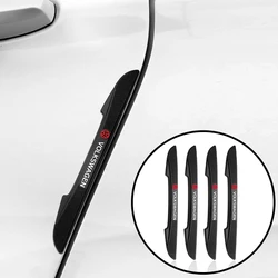4pcs Rubber Car Door Edge Protector Sticker Anti Collision Anti-scratch Strips For Volkswagen VW Golf Polo Tiguan Passat Jetta