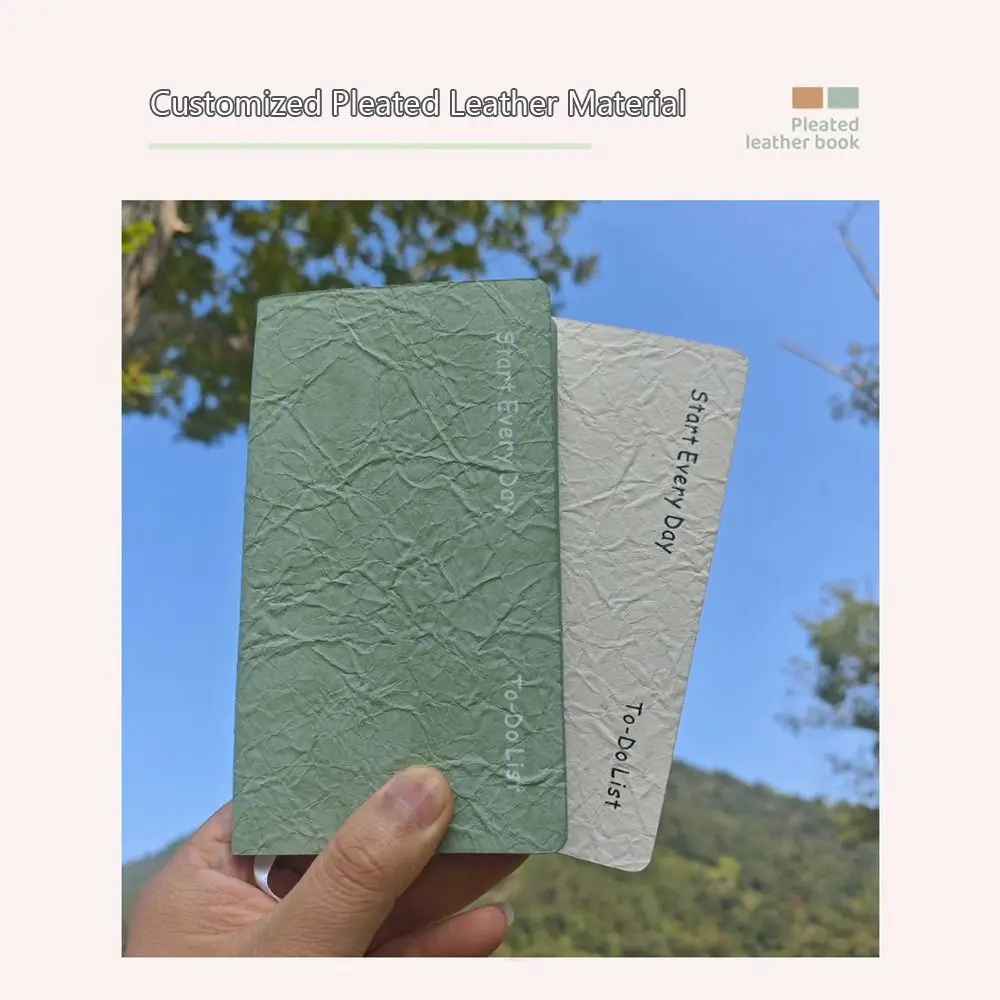 A6 토도리스트 노트북 멀티컬러 인조가죽 커버 데일리 플래너 자기관리 트래커 종이 스크랩북 저널 필기용