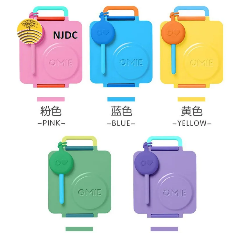 

New OmieBox V2 Portable Lunch Box Children Stainless Steel Insulated Lunch Box Compartment Design Carrying Lunch Box Carrying