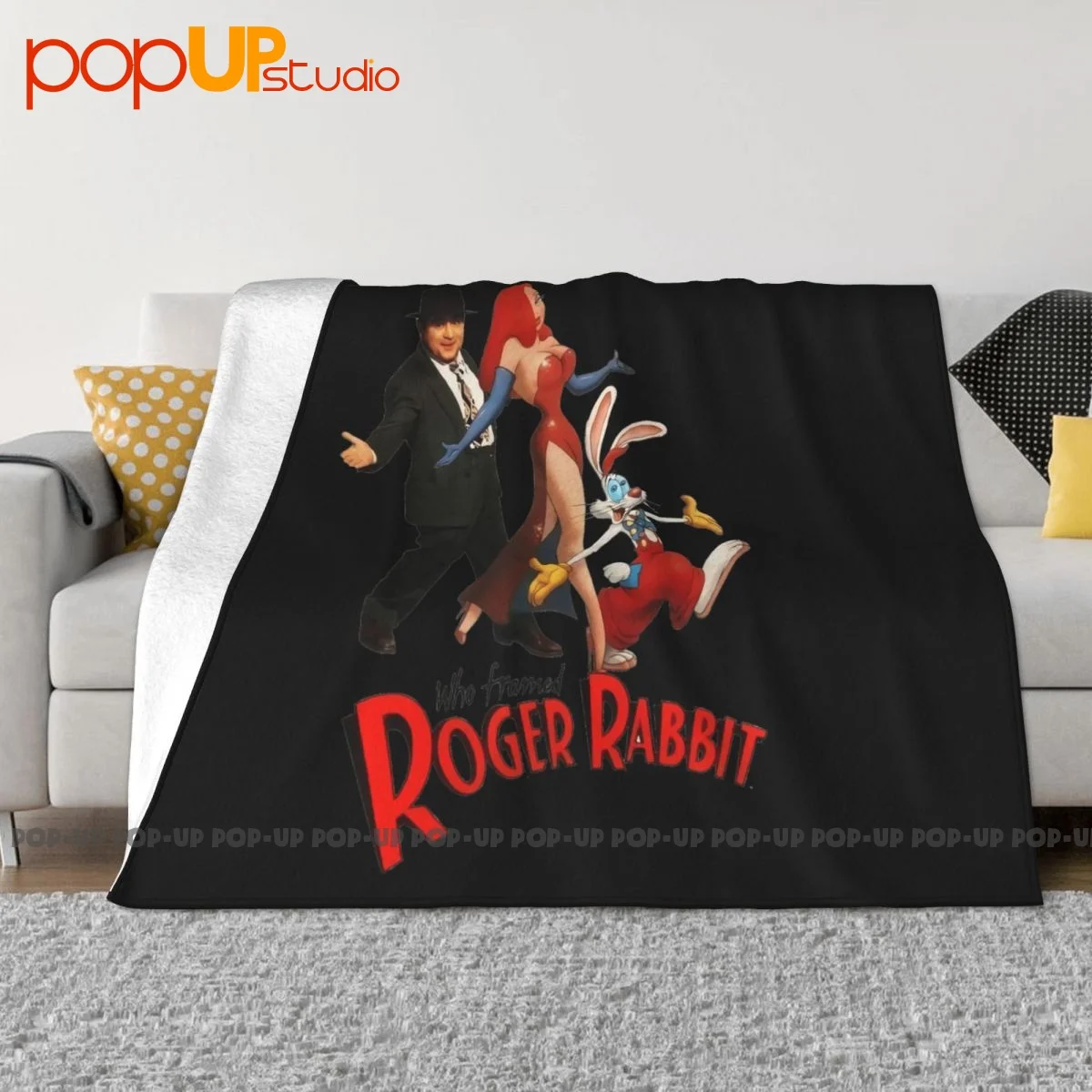 Chi Ha Incorniciato Roger Rabbit V2 Zemeckis Movie Poster Coperta Lenzuolo Divano A Doppio Scopo Dedicato