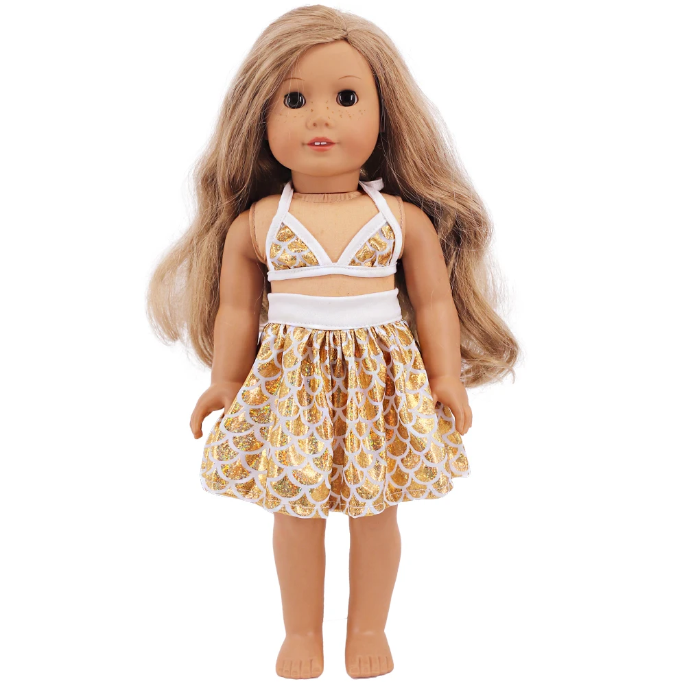 25 Styles Yellow Skirt Doll Clothes For 43 Cm Baby Doll & 18 inch American Doll Girl's Dress,Our Generation Accessories Toys