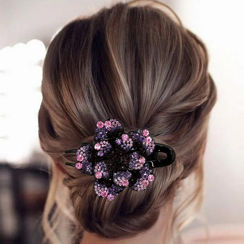 

1 Pcs Fashion Elegant Crystal Hair Claw Rhinestone Grab Clip Clamp Hairpins Hairclip Women Hair Style Tools Accessories