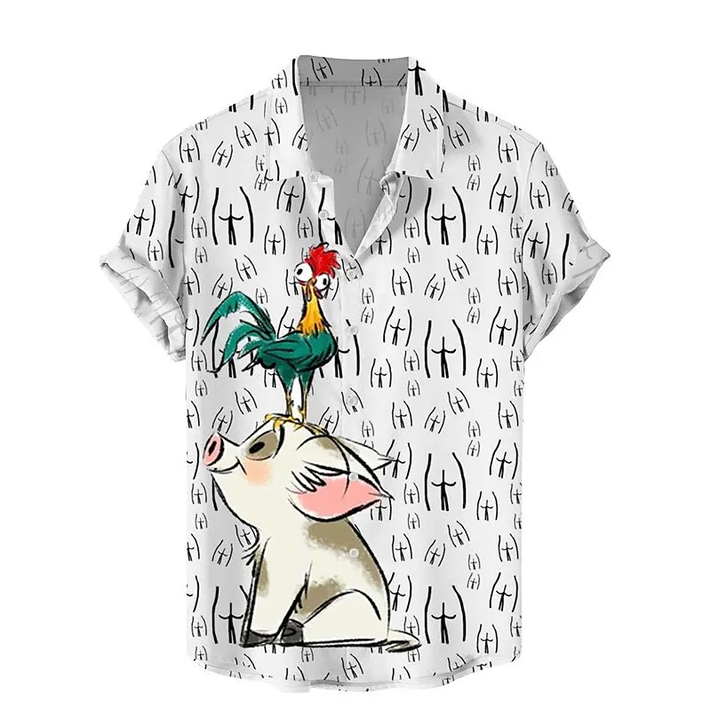Men's Shirt Skull Pumpkin Ghost Halloween Print Hawaiian Short Sleeve Shirt S Comfort Clothing Fashion Design Men's Open Lapel T 5