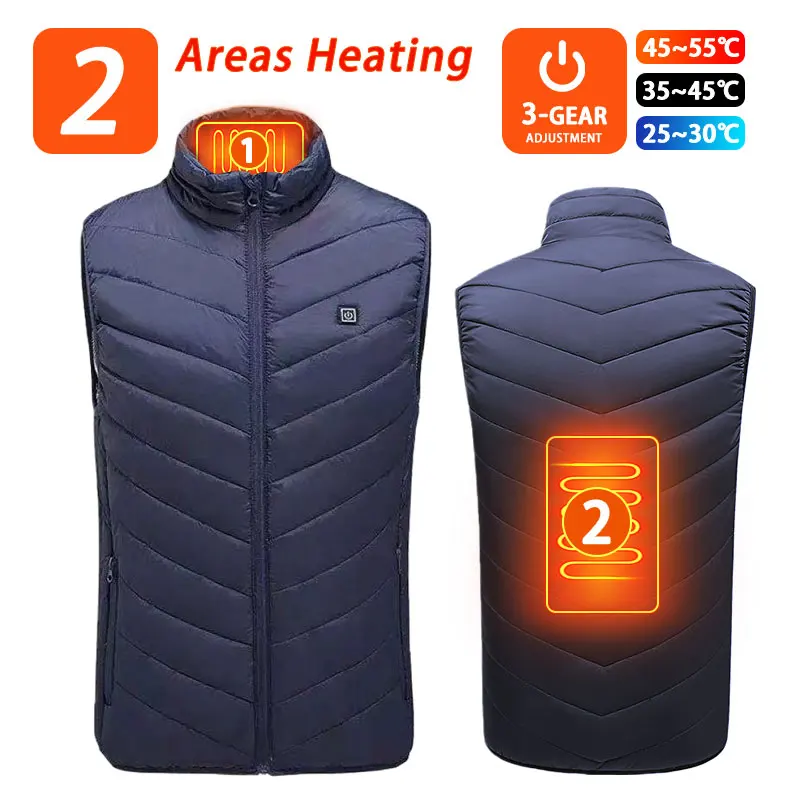 thumbnail image 1 of 21 ZONAS DE CALEFACCIÓN Chaleco calefaccionado para hombres y mujeres, chaqueta calefactable de invierno con USB, chaleco térmico con calefacción automática, chaqueta de plumón calefactora, chaleco Wa, 1 of 5