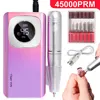 Rechargeable Nail Drill Machine with LCD Display Low Noise, Professional Nail Polish Grinder Nail Accessories Set 1