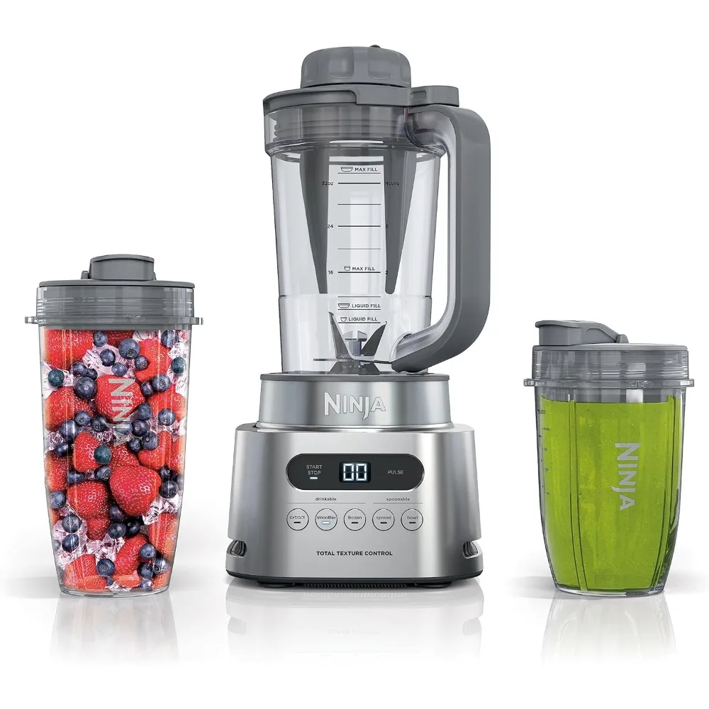 

Ninja SS151 TWISTi Blender DUO, High-Speed 1600 WP Smoothie Maker & Nutrient Extractor* 5 Functions Smoothie, Spreads & More