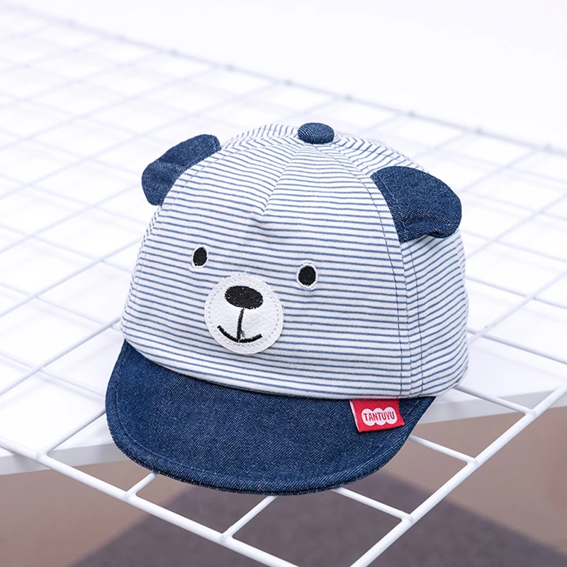 Baby Bear Baseball Cap New Spring Summer Cute Cartoon Solid Sunhat