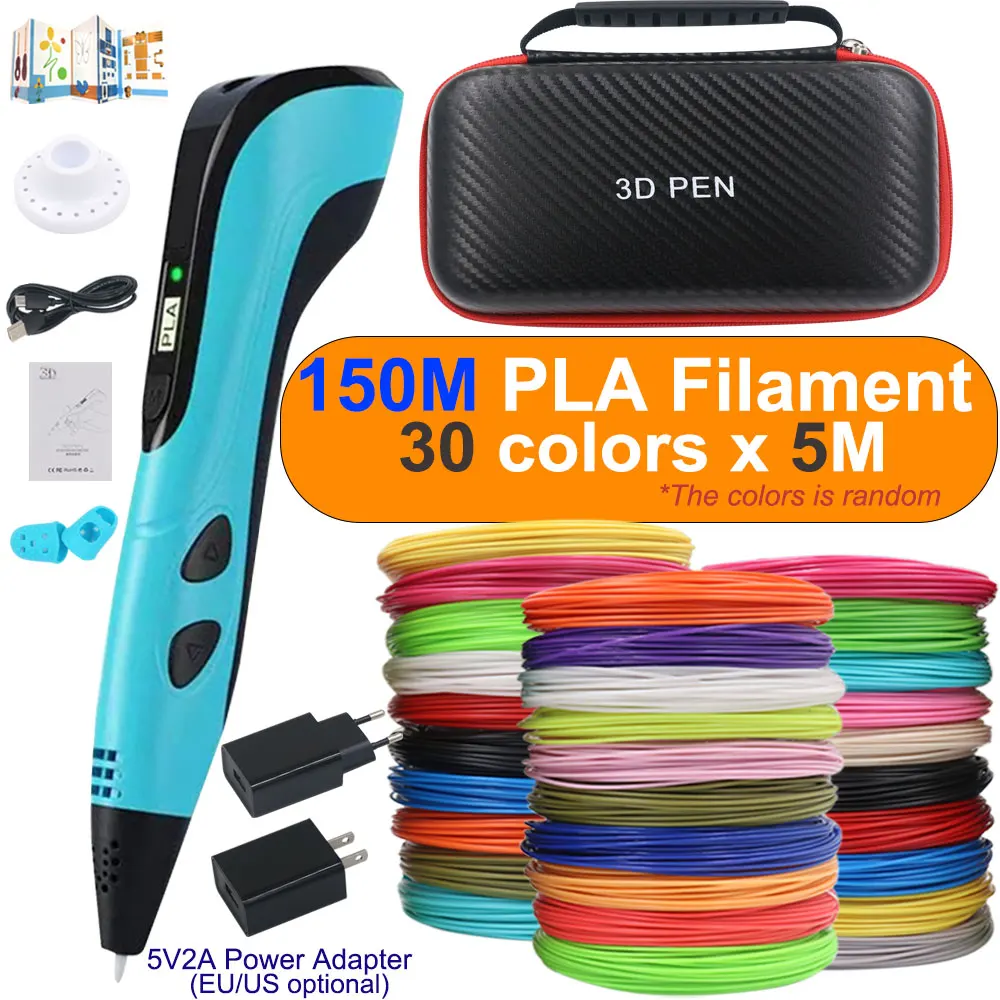 Innovative 3D Printing Pen Kit for Kids with Filament, Power Adapter, and Travel Case, Perfect Birthday or Christmas Gift