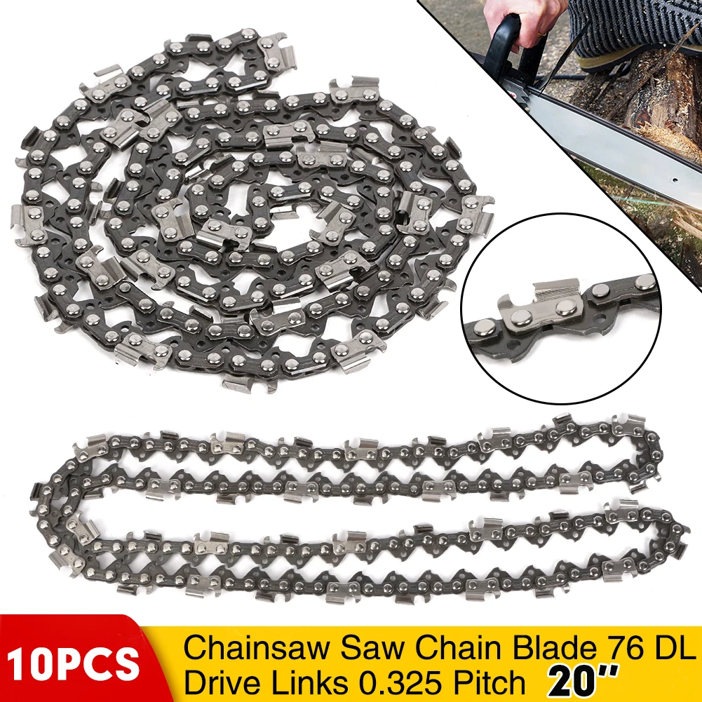 10pc 20" Chainsaw Chain For Timberpro 62cc 0.325 Model 76dl Replacement