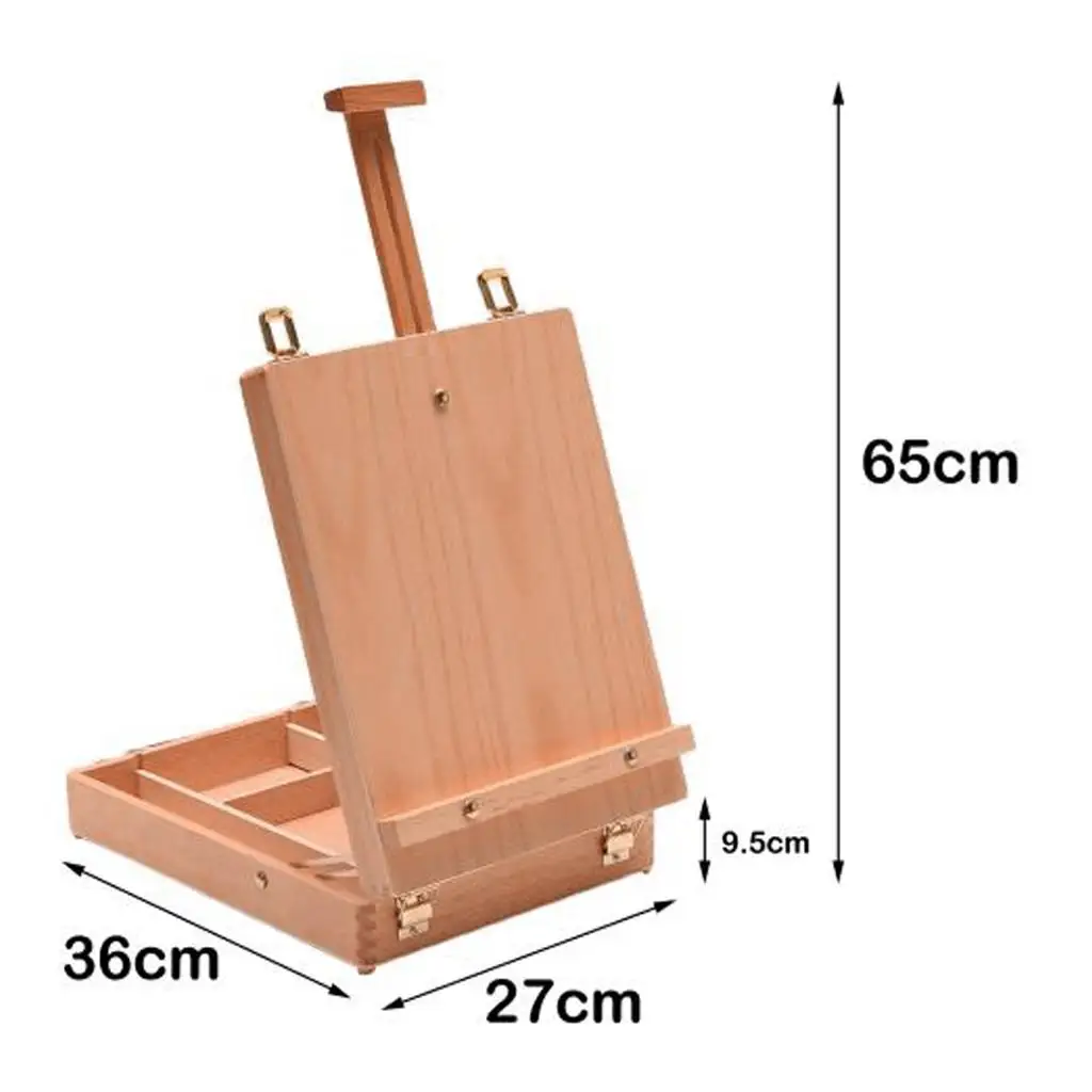 Wooden Art Easel Box Sketch Box Table Easel for Art Supplies Professionals
