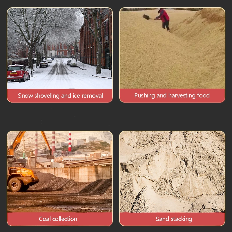 Hand Pushed Large Snow Shovel With Wheels Outdoor Snowboard Shovel Grain Shovel Equipment Snow Cleaning Artifact 6