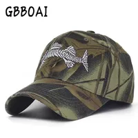 Camo New Men's Baseball Cap For Women Snapback Hat Fish Embroidery Bone Caps Gorras Casual Casquette Outdoor Hunting Hats 1