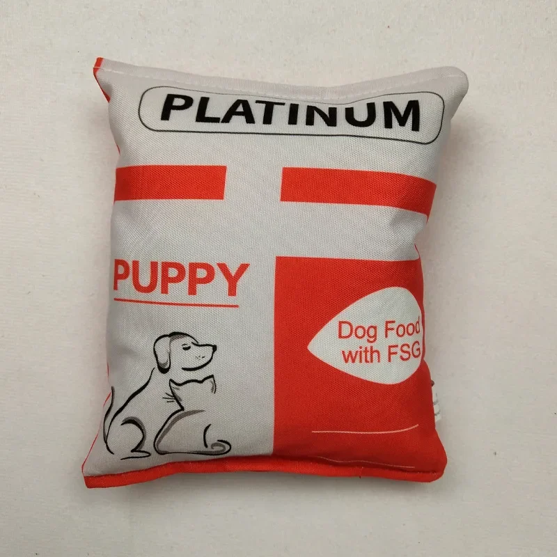 Interactive Plush Dog Toy Squeaky Crisps Chew Toy
