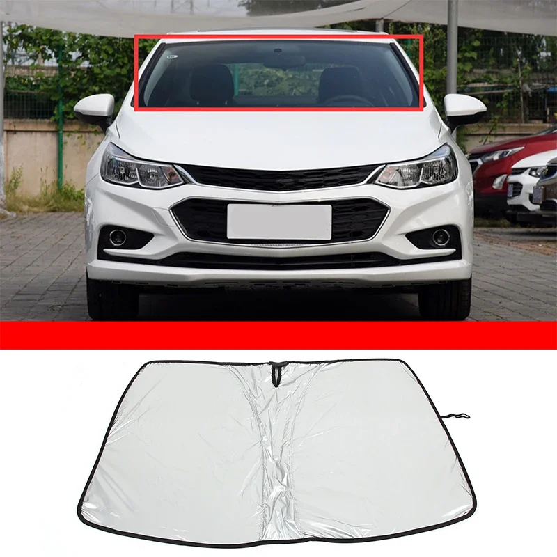 

For Chevrolet Cruze 2017-2022 Silver Tape Car Styling Car Front Windshield Anti-UV Sun Shade Car Protection Accessories