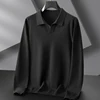 8XL 7XL 6XL Soft Warm Male Pullovers 2023 New Fall Winter High End Luxury Wool Sweater Men Long Sleeve Lapel Mens Sweaters 2