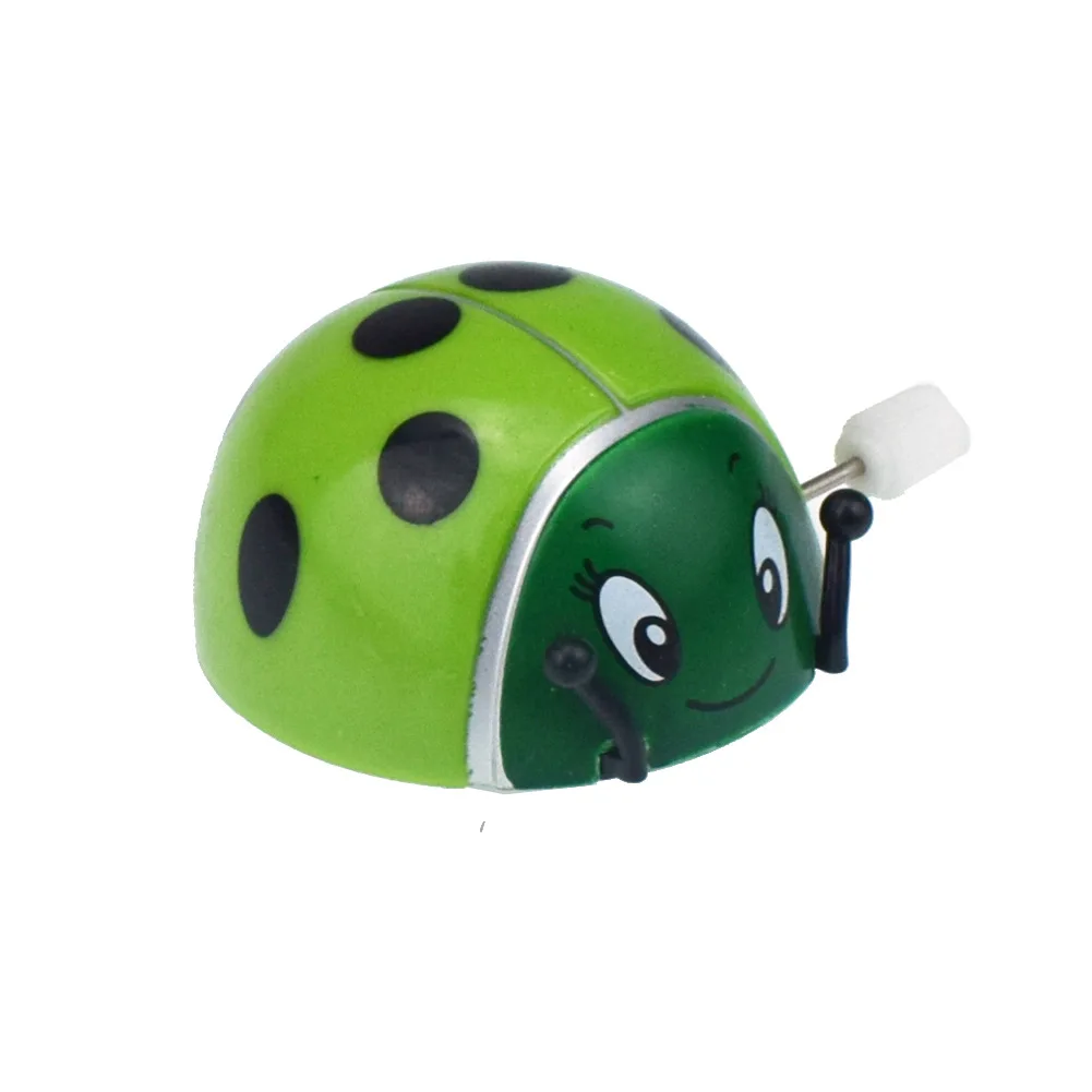 1 Pcs Novelty Funny Children Clockwork Toy Simulation Ladybug Tighten Will Somersault Turn Circle Clockwork Toy Fun Toys