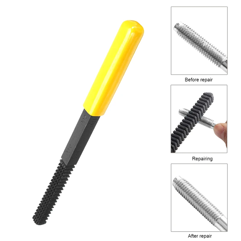 스레드 수리 파일 메트릭 스레드 복원, 손상된 스레드 청소, 0.75-3mm 피치 금속 하드웨어, DIY 수공구