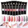 Poly Nail Gel Kit with 6W LED Lamp, All-In-One Set for Manicure, Semi-Permanent Extension Gel and Acrylic French Nails with Tool 2