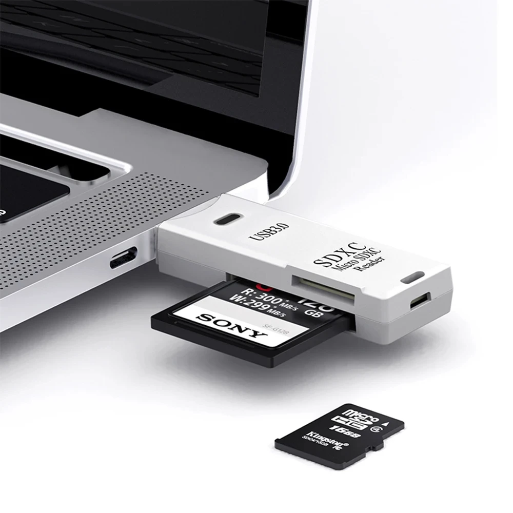 NNBILI 마이크로 SD 카드 리더, USB 어댑터, 고속 카드 리더, PC 노트북 액세서리용 TF 메모리 카드, 2 in 1 USB 3.0