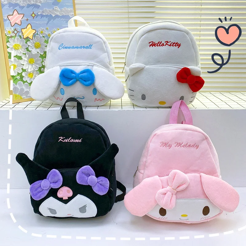 Miniso Mochila Hello Kitty Sanrio Sanrio Plush Bag Korean Version