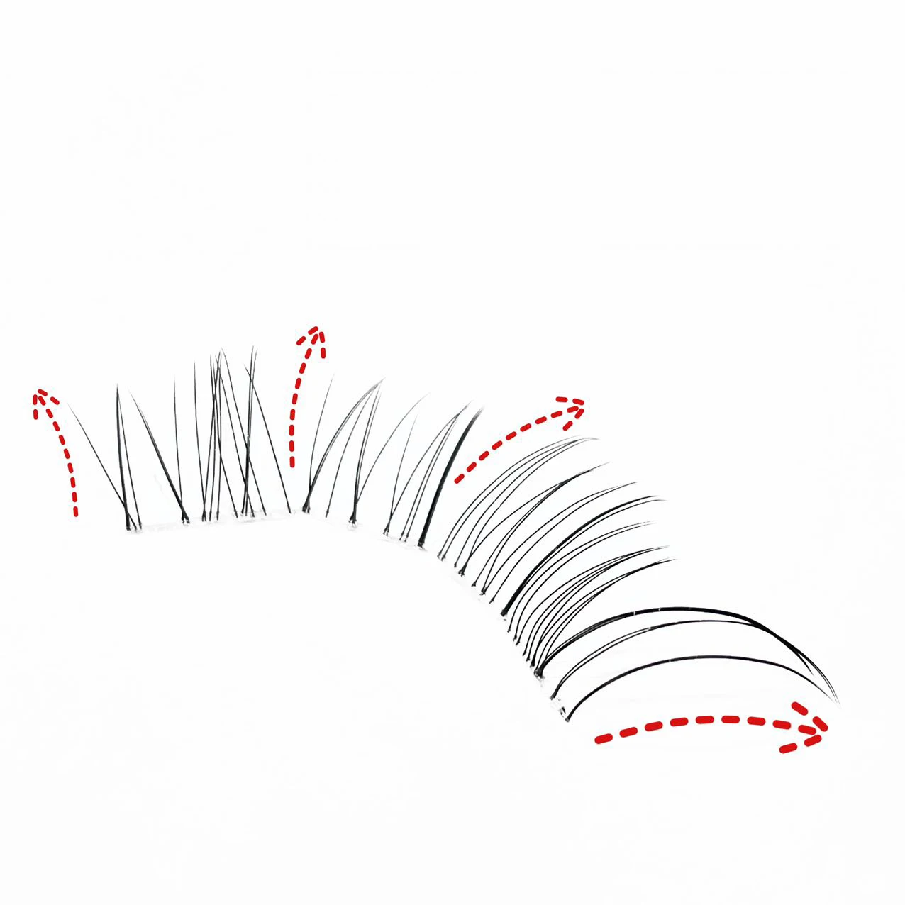 Fox Wing Selbstklebende Cluster-Wimpern 80 Cluster 8-12mm Kein Kleber Nötig DIY Koreanische Natürliche Künstliche Wimpern – Detail 5