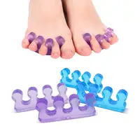 2pcs (1pair)Soft Silicone Finger Toe Separator Soft-Silicon 5 Colors Flexible  Finger Toe Spacers for Nail Polish Pedicure Tools