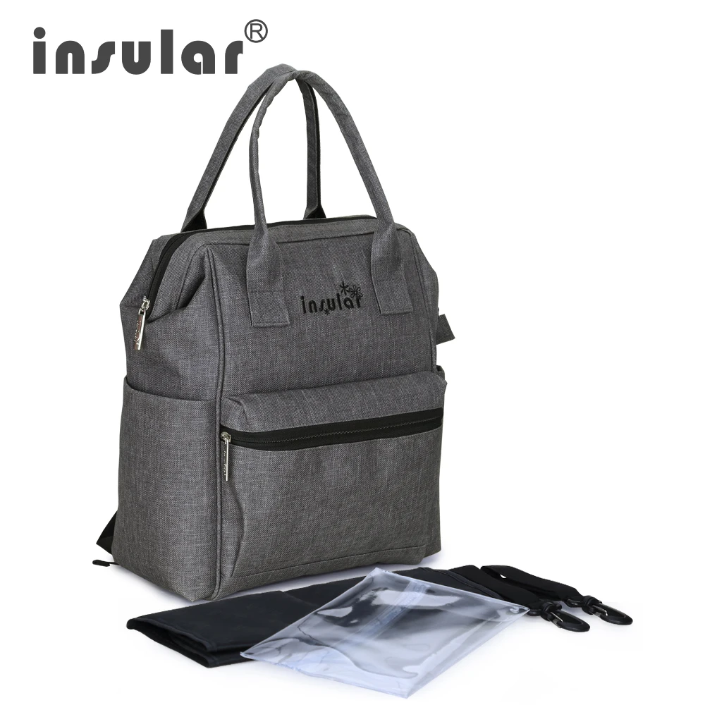 Insulare Di Modo Pannolino Del Bambino Borsa Fasciatoio Mummia Multifunzionale Borsa Zaino Impermeabile Del Bambino Del Pannolino Modifica Zaino