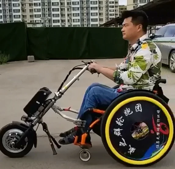 Cheap price Handcycle wheelchair attachable electric handcycle for disabled Electric bike conversion kits 6