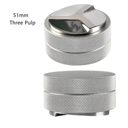 CAFEMASY Adjustable Stainless Steel Espresso Tamper with Angled Slopes - Premium Barista Tool (51MM Silver)