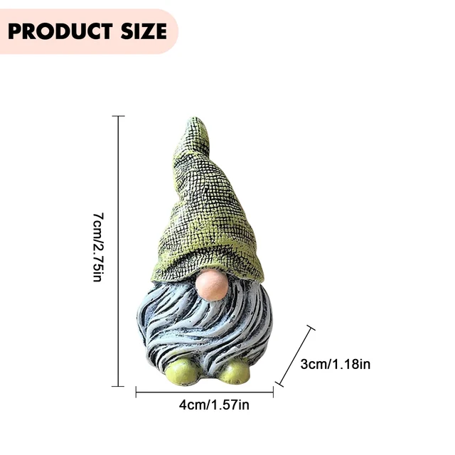 Gnome Törpe Kerti Szobrok Tájfajok Gyanta Miniatűr Figurák Dekorációs Kézműves Kültéri Gyep Udvarához - Image 6