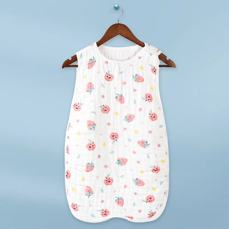 bed in a bag Kangobaby #My Soft Life# Summer Cute Cool Vest Style Baby Sleeping Bag 100% Muslin Cotton Infant Envolope Clothes Newborn Wrap white bedding Bedding