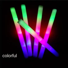10/20Pcs Light-Up Foam Sticks LED Soft Batons Rally Rave Glow Wands Multicolor Cheer Flashing Tube Concert for Festivals