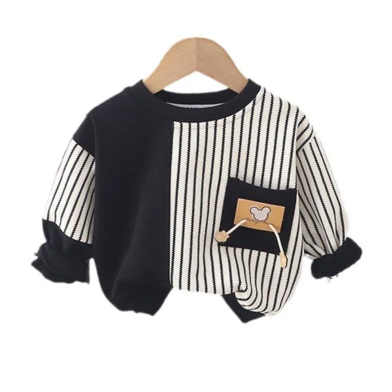 

New Spring Autumn Fashion Baby Girls Clothes Children Boys Striped T-Shirt Infant Outfits Toddler Casual Costume Kids Sportswear