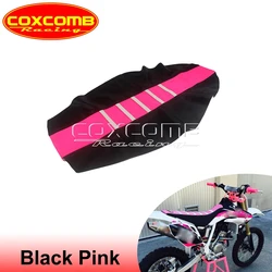 Premium Red Enduro MX Racing Ribbed Seat Covers (1560 black pink)