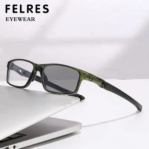 Men Sport Photochromic Prescription Reading Glasses Ultralight Clear Lens Eyeglasses Frames Outdoor Optical Sunglasses +2.0 +2.5 - Image 2