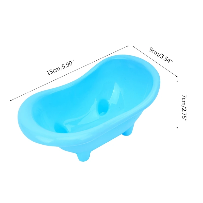 Pet Mouse Bathing Bathtub Plastic Bathtub Hamster Bathing Supplies Toy Little Pet Bathroom Rat Cage Accessories Toilet