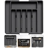 Large Capacity Silverware Drawer Organizer, Adjustable Utensil Tray Flatware Cutlery Holder, Kitchen Counter Storage Containers 2