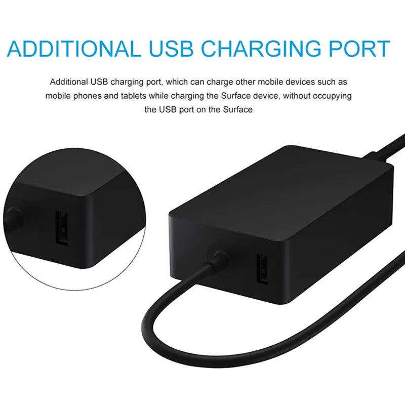 15V 8A 127W AC Laptop Power Adapter For Microsoft Surface Book3 1932 Compatibility Book2 Book1 Laptop3 Pro7 Charger 5V 1.5A