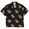 High Quality WACKO MARIA Print Tiger Totem Shirt Summer Casual Short Sleeve Shirt Mens Womens Hawaii Shirt Tops 2
