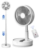 UNITEDTME Oscillating Fan Foldaway with Remote Control, Battery Powered Fan for Camping, 4 Speed, Timer, Portable 1