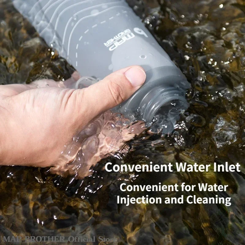 MAP BROTHER S005 250ml 420ml 500ml Soft Flask Folding Water Bottle TPU Can Hold Ice Cubes Running Hydration Pack Waist Bag Vest portable water bottle
