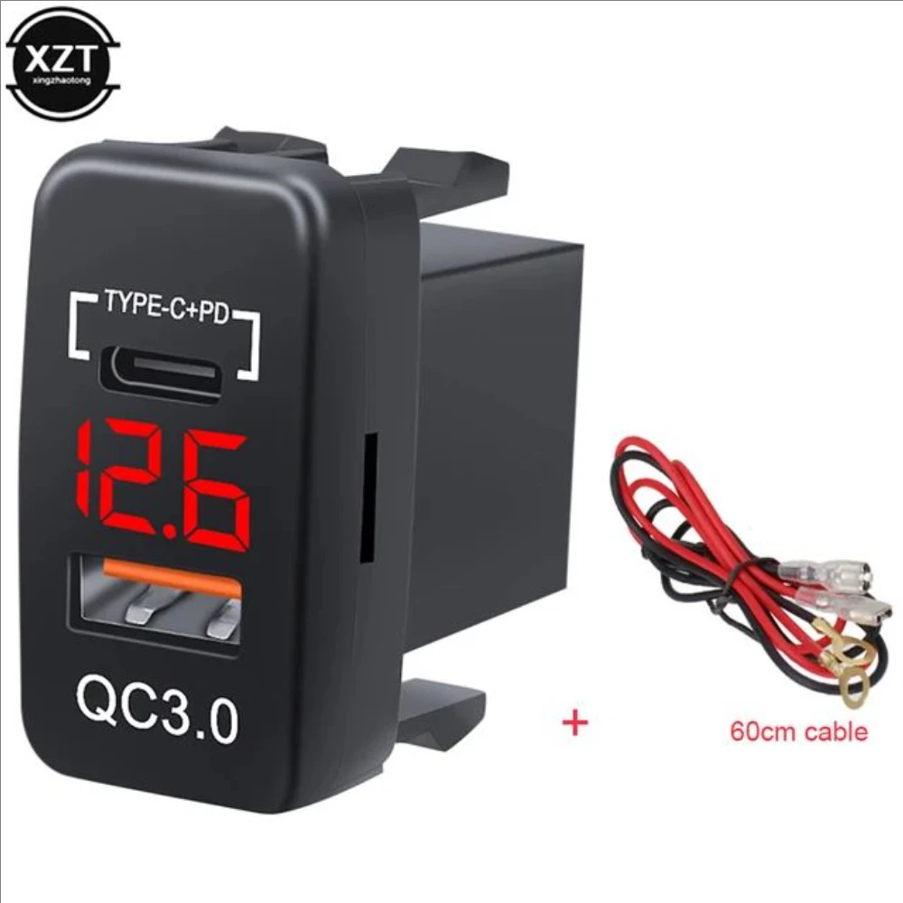 Heißer Verkauf 12V-24V Auto QC3.0 Typ C PD mit LED Voltmeter Outlet Wasserdichte Ladegerät Adapter USB Lade Port für Auto Marine – Detail 5