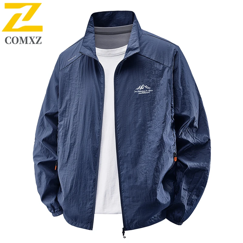 Men's Sunscreen Clothing Summer Thin Breathable Anti-UV Fishing Jacket Ice Silk Cool Technology Clothing Quick-drying Outdoor
