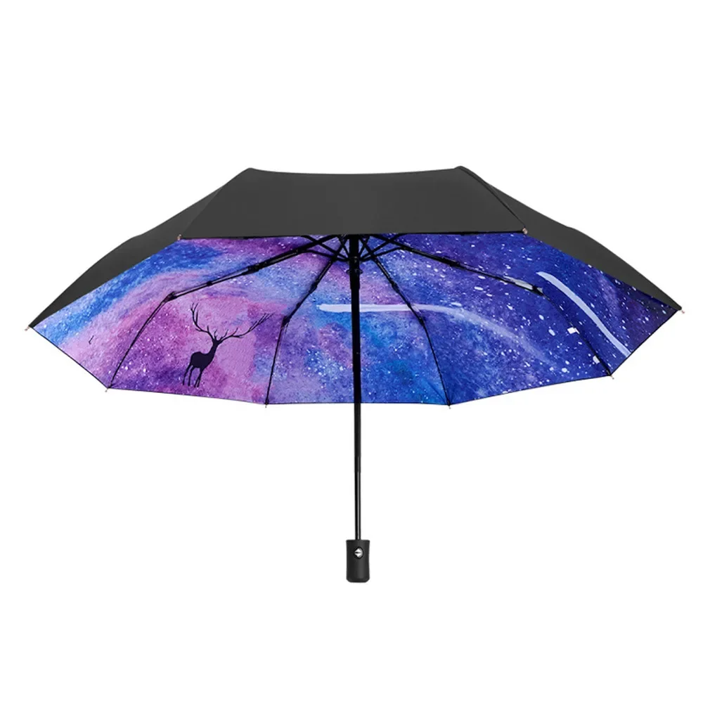 Starry Sky Automatic Umbrella Uv Protection Windproof Strong Umbrella for Women Cute Parasol Durable mini umbrella folding umbrella automatic umbrella mini sun umbrella wind resistant umbrella sun umbrella automatic sun umbrella windproof umbrella