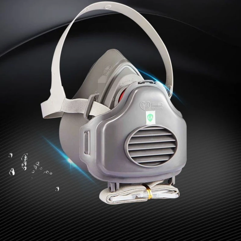 Reusable Industrial Mask With Filters Cement Factory Respirator Face Cover Mask For Painting Renovation Grinding